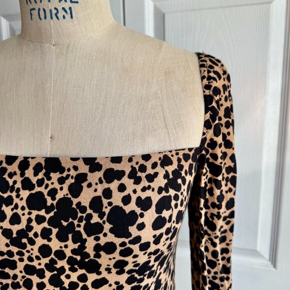 NWOT Reformation Sigmund Dress- Never Worn- Leopard Print - Picture 7 of 15